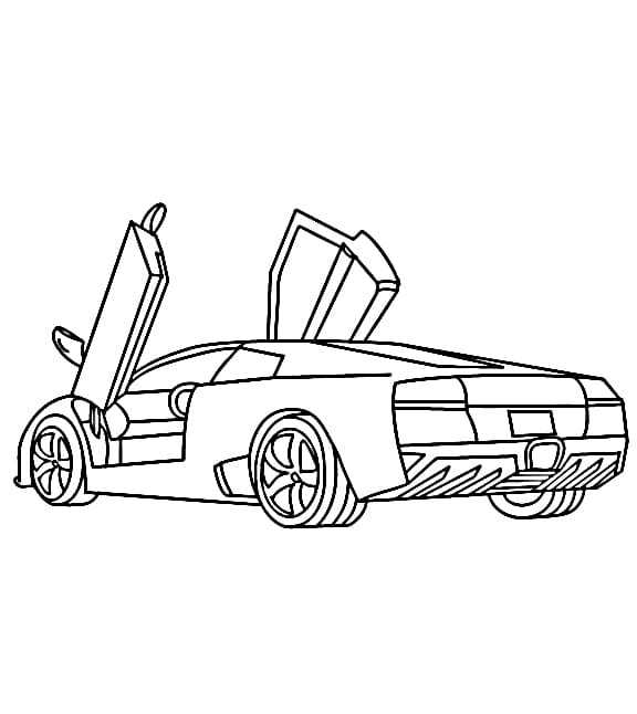 Jedno Lamborghini Auto omalovánka