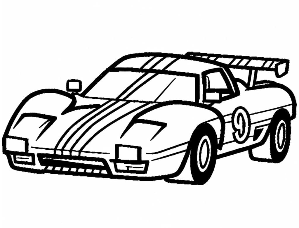 Jedno Závodní Auto omalovánka