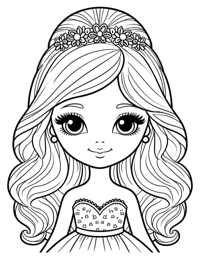 Jednoduchá Barbie omalovánka