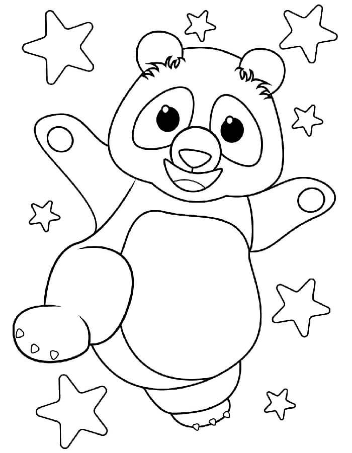 Jednoduchá Panda omalovánka