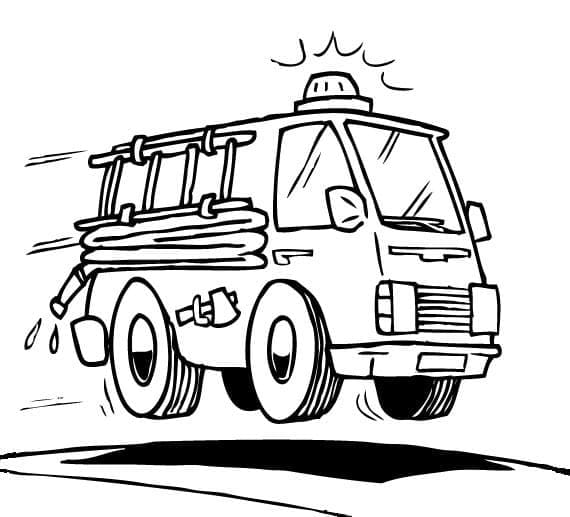 Jednoduché Hasičské Auto omalovánka
