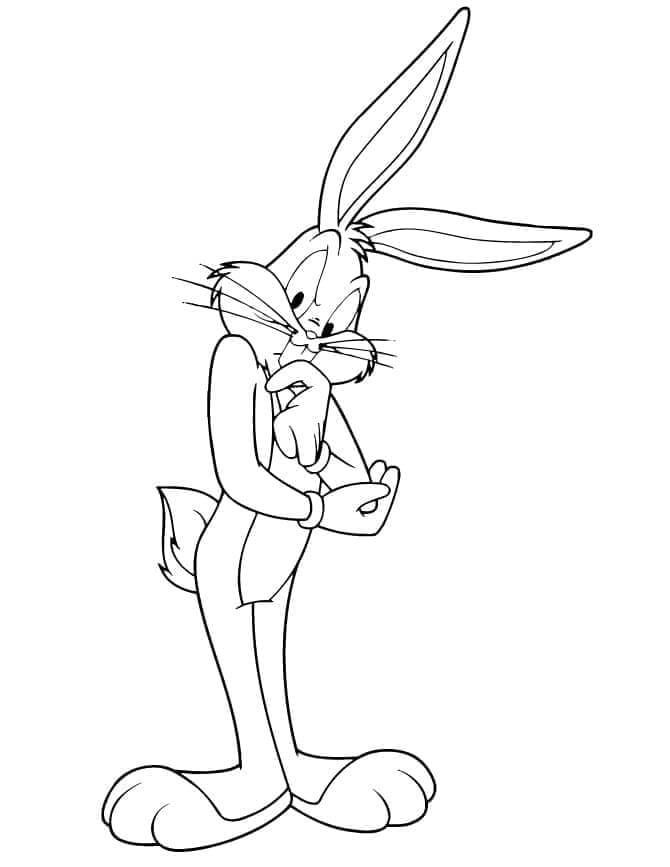 Jednoduchý Bugs Bunny omalovánka