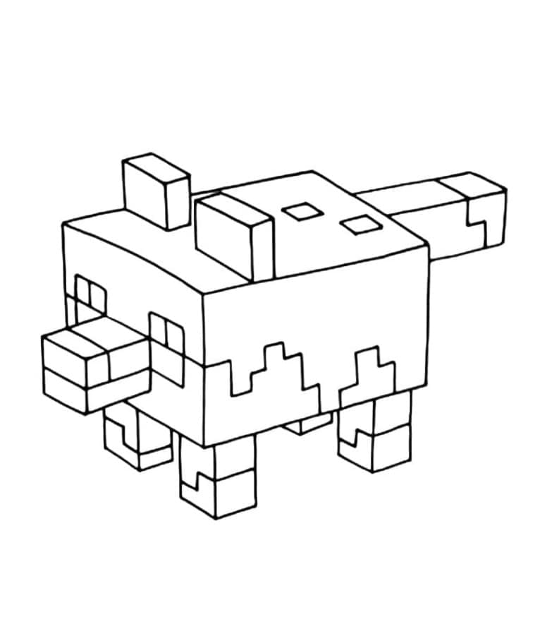 Jednoduchý Minecraft omalovánka