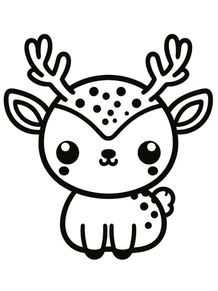 Jelen pro 6leté Děti omalovánka