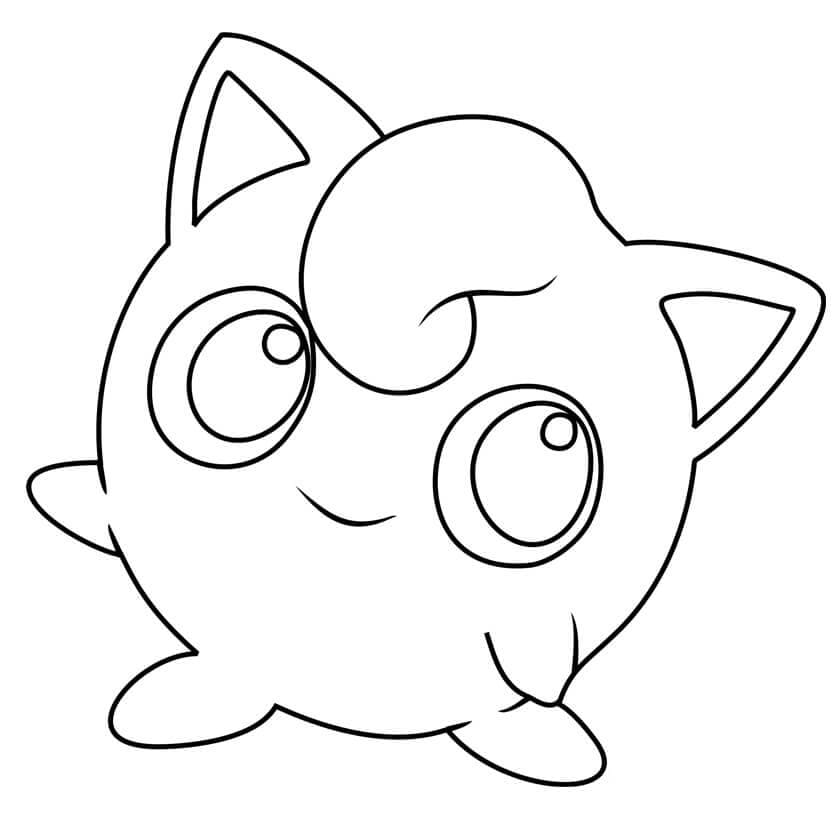 Jigglypuff Pokemon omalovánka