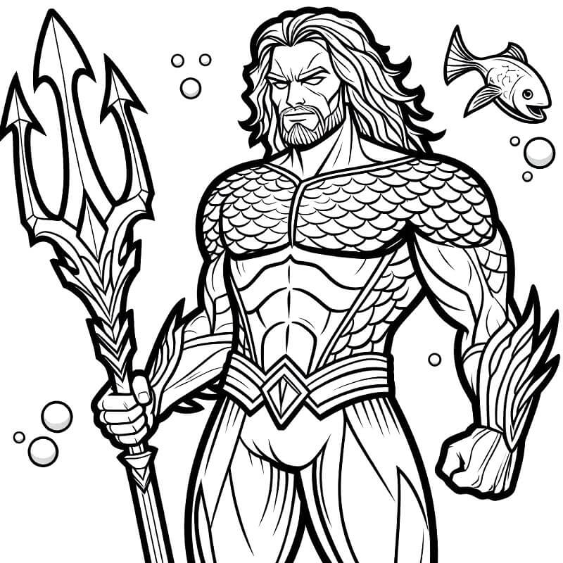 Justice League Aquaman omalovánka