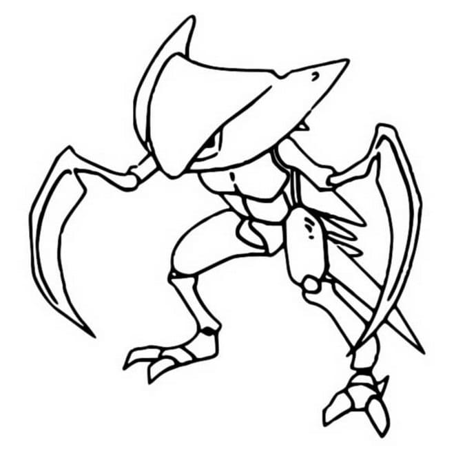 Kabutops Pokemon omalovánka