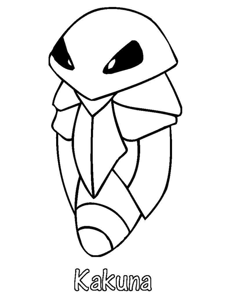Kakuna Pokemon omalovánka