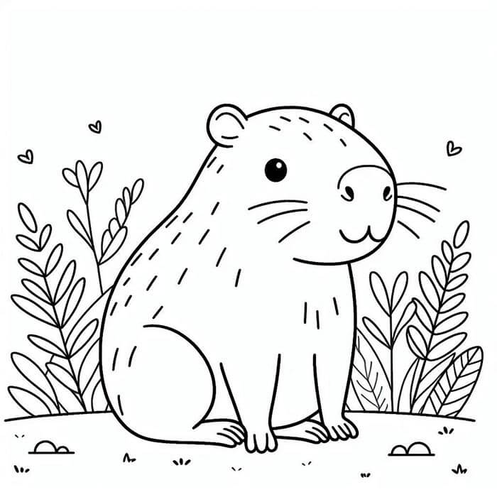 Kapybara Zdarama omalovánka