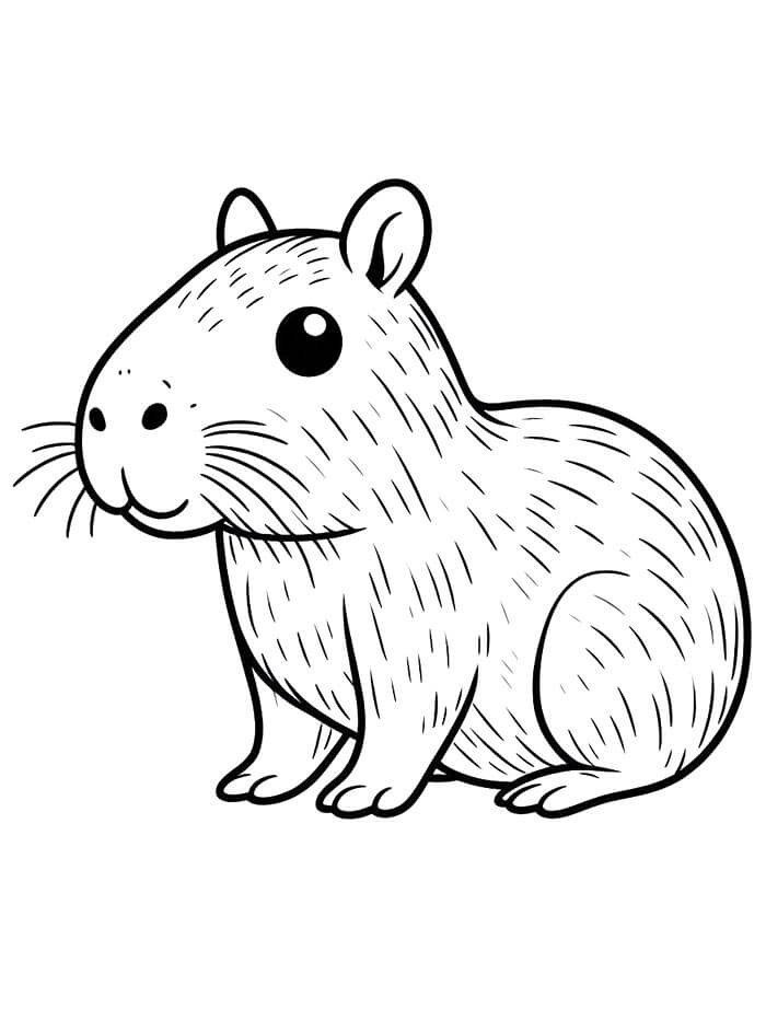 Kapybara k Tisku omalovánka