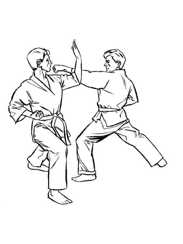Karate (1) omalovánka