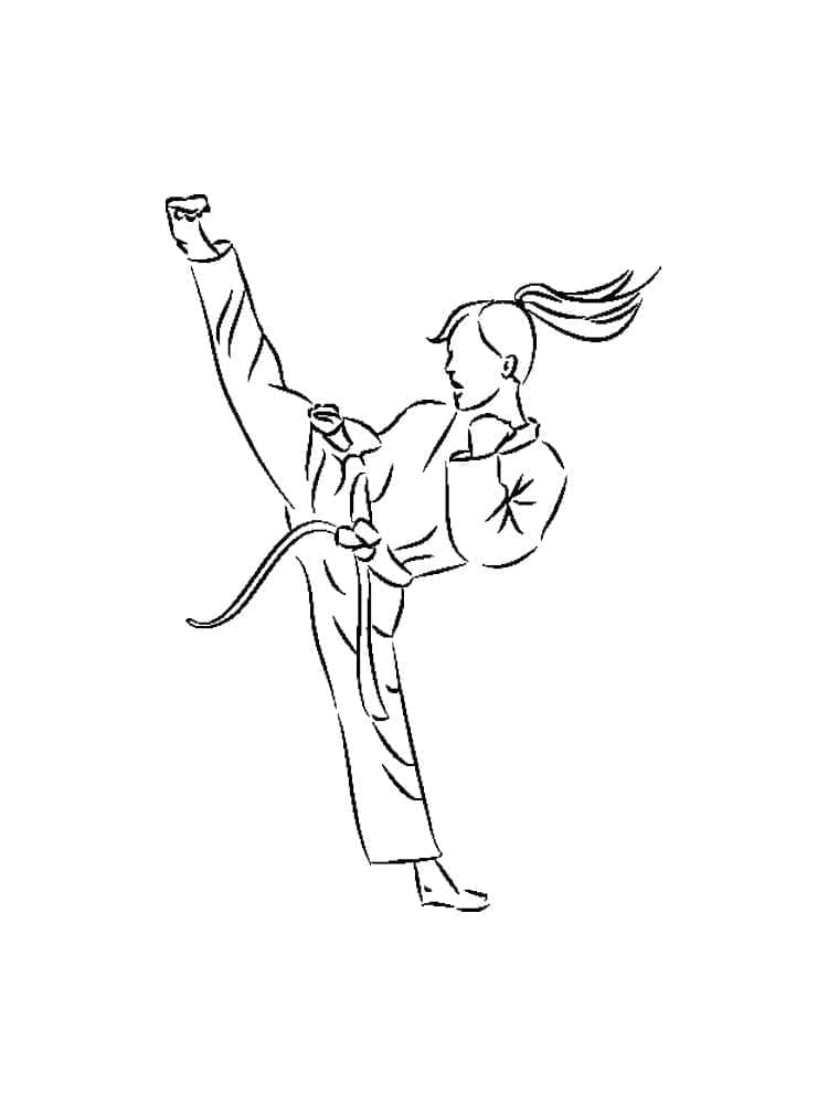 Karate Sport omalovánka