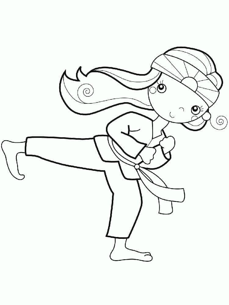Karate Zdarma Tisknutelné omalovánka