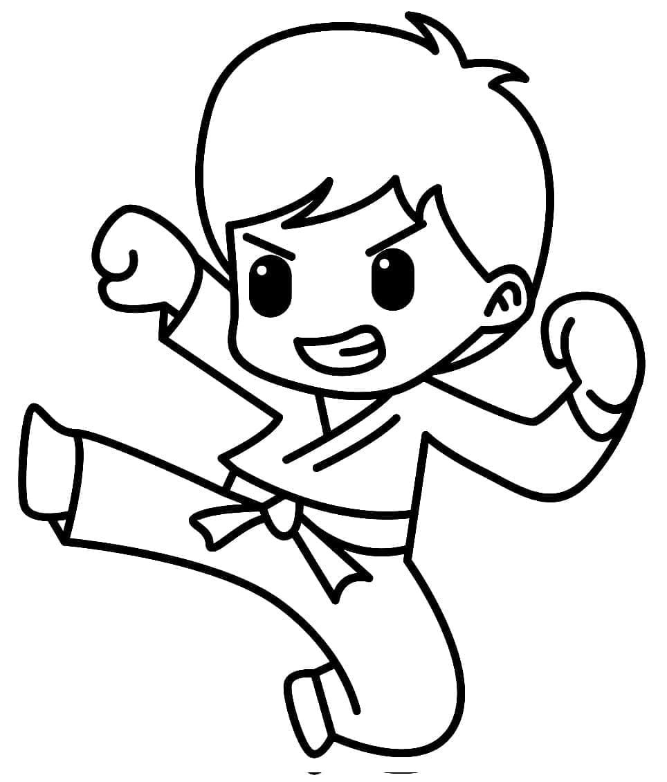 Karate omalovánky