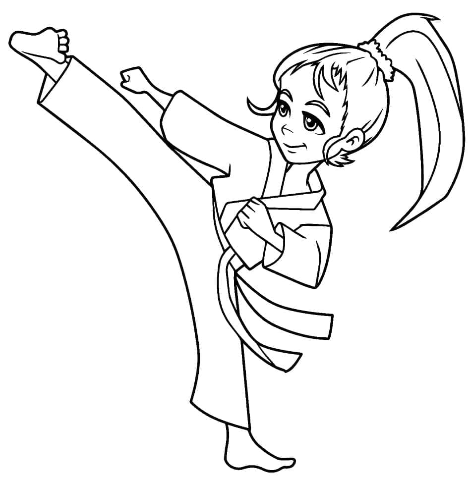 Karate k Tisku omalovánka