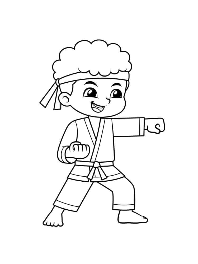 Karate pro 1leté Děti omalovánka
