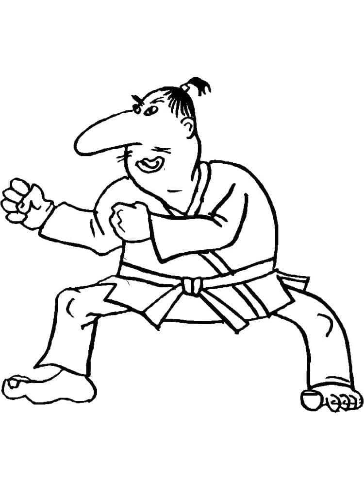 Karate pro 3leté Děti omalovánka