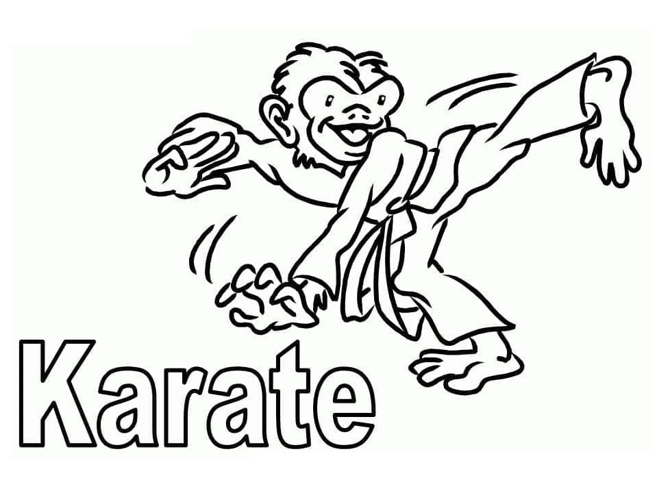 Karate pro 4leté Děti omalovánka