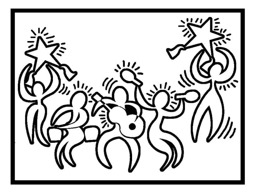 Keith Haring (16) omalovánka