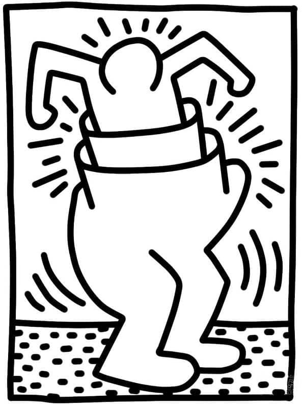 Keith Haring (2) omalovánka