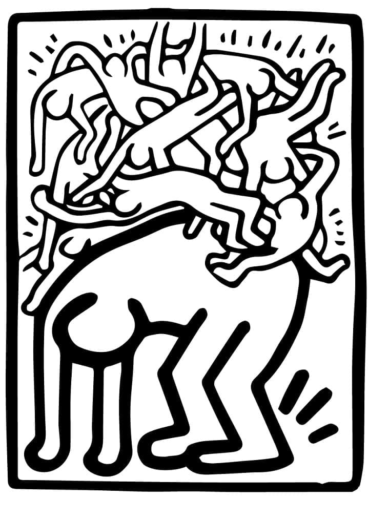 Keith Haring (21) omalovánka