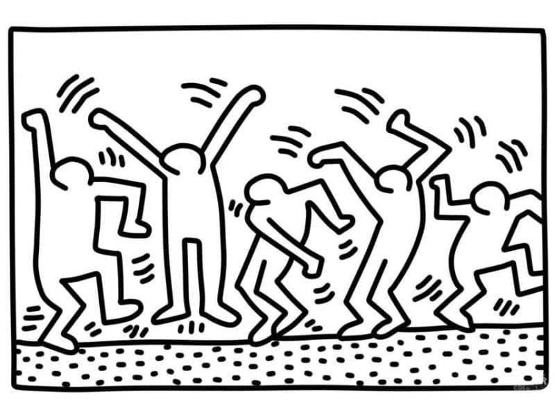 Keith Haring (3) omalovánka