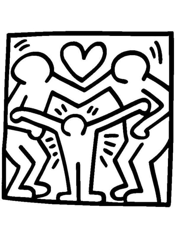 Keith Haring (4) omalovánka