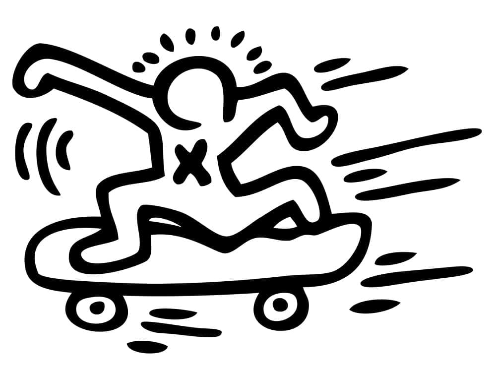 Keith Haring (9) omalovánka