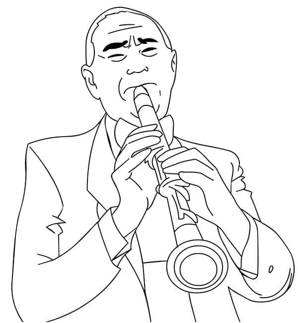 Klarinet Zdarma omalovánka