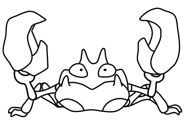 Krabby Pokemon omalovánka