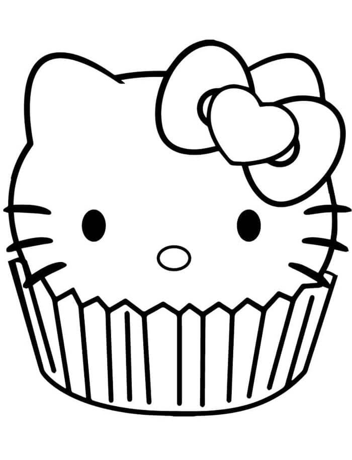 Krásná Hello Kitty omalovánka