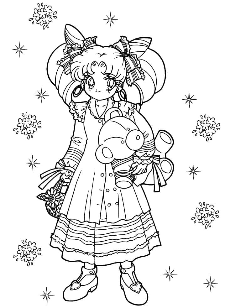 Krásná Sailor Moon omalovánka