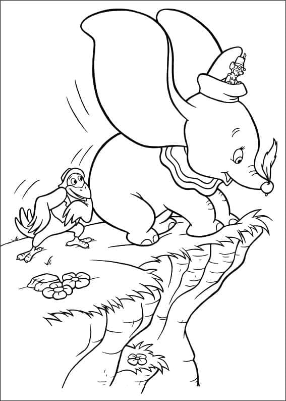 Krásný Dumbo omalovánka