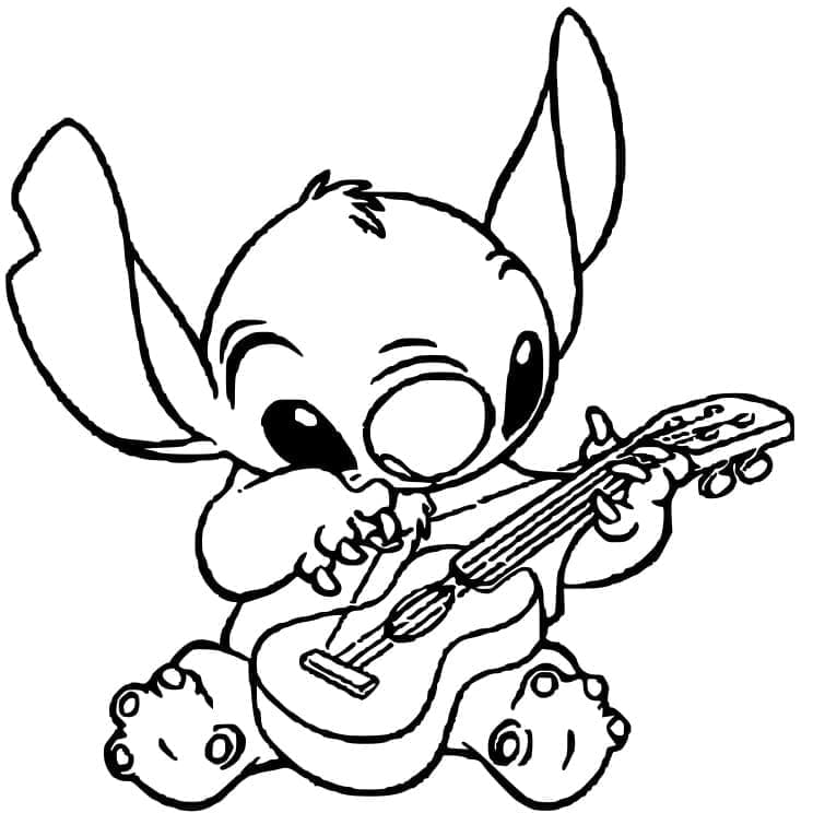 Krásný Lilo a Stitch omalovánka