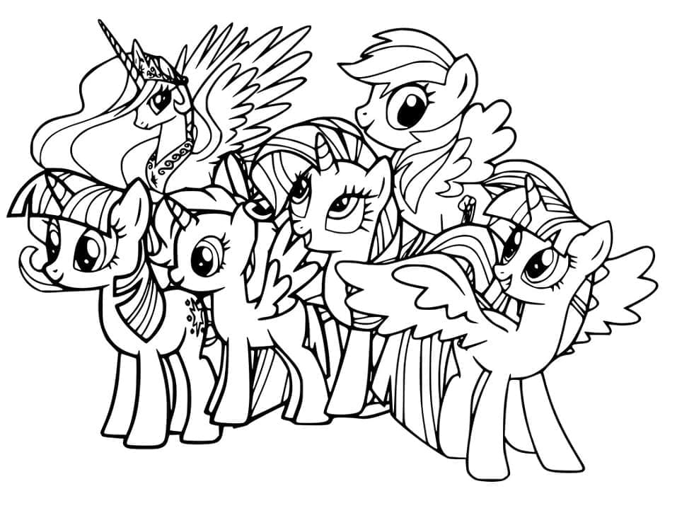 Krásný Můj malý Pony omalovánka