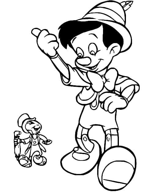 Krásný Pinocchio omalovánka