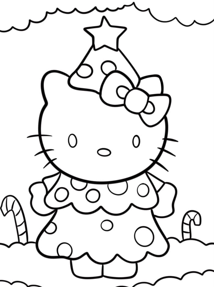 Kreslená Hello Kitty omalovánka