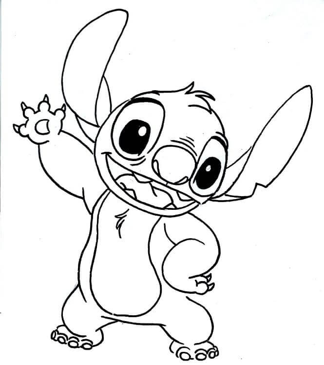 Kreslený Lilo a Stitch omalovánka