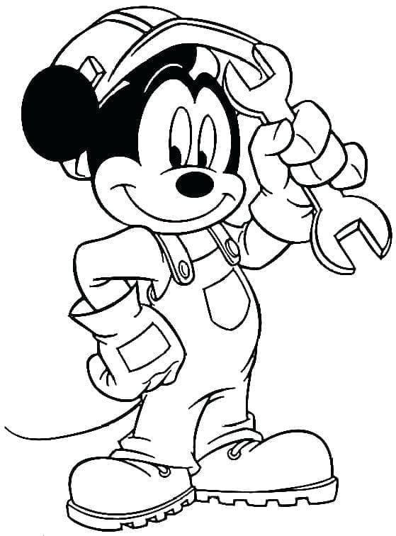 Kreslený Mickey Mouse omalovánka