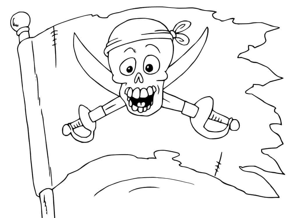 Kreslený Pirátský omalovánka