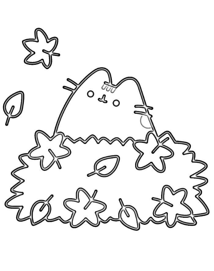 Kreslený Pusheen omalovánka