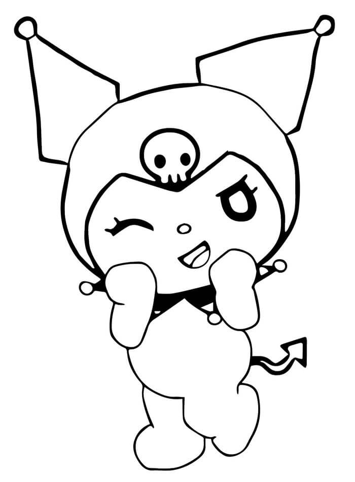 Kuromi Zdarma Tisknutelná omalovánka