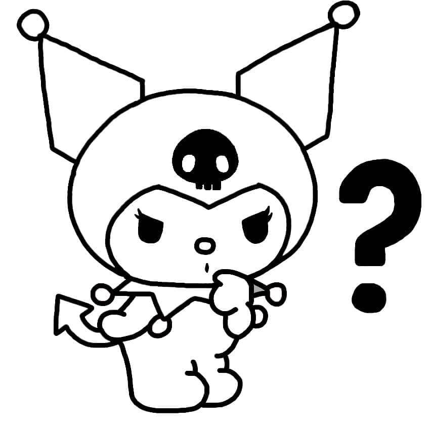 Kuromi k Vymalování omalovánka