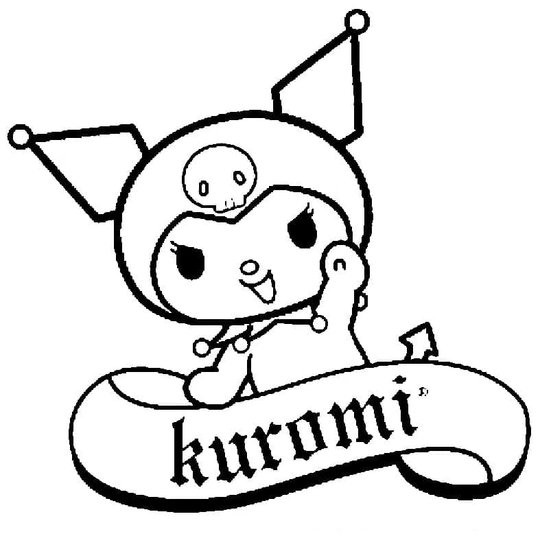 Kuromi pro 1leté Děti omalovánka
