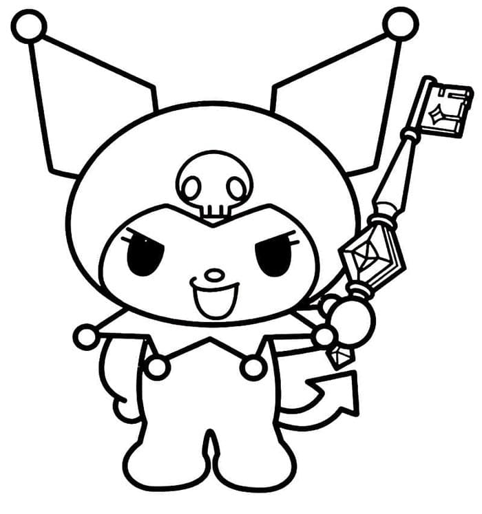 Kuromi pro 2leté Děti omalovánka