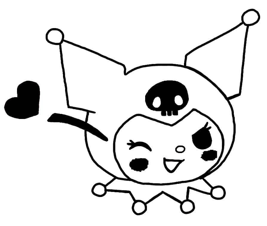 Kuromi pro 3leté Děti omalovánka