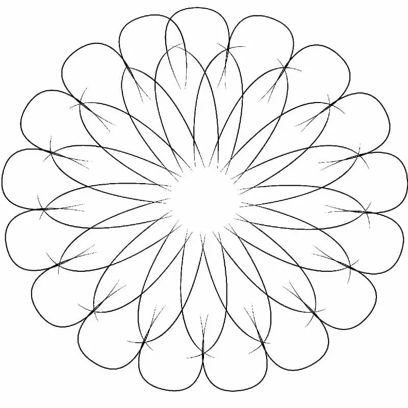 Květinová Mandala (16) omalovánka