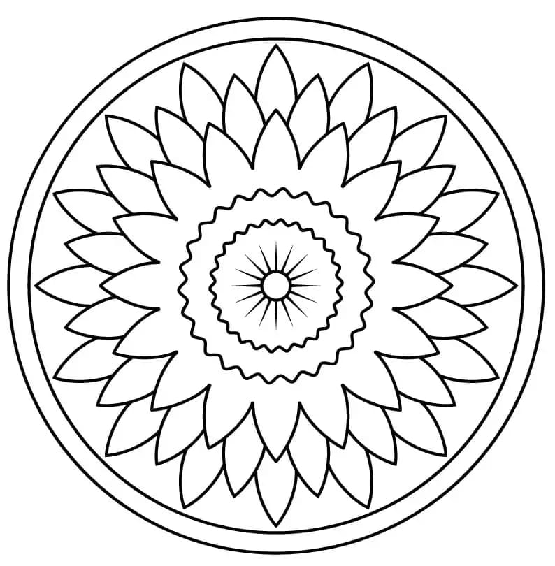 Květinová Mandala (25) omalovánka