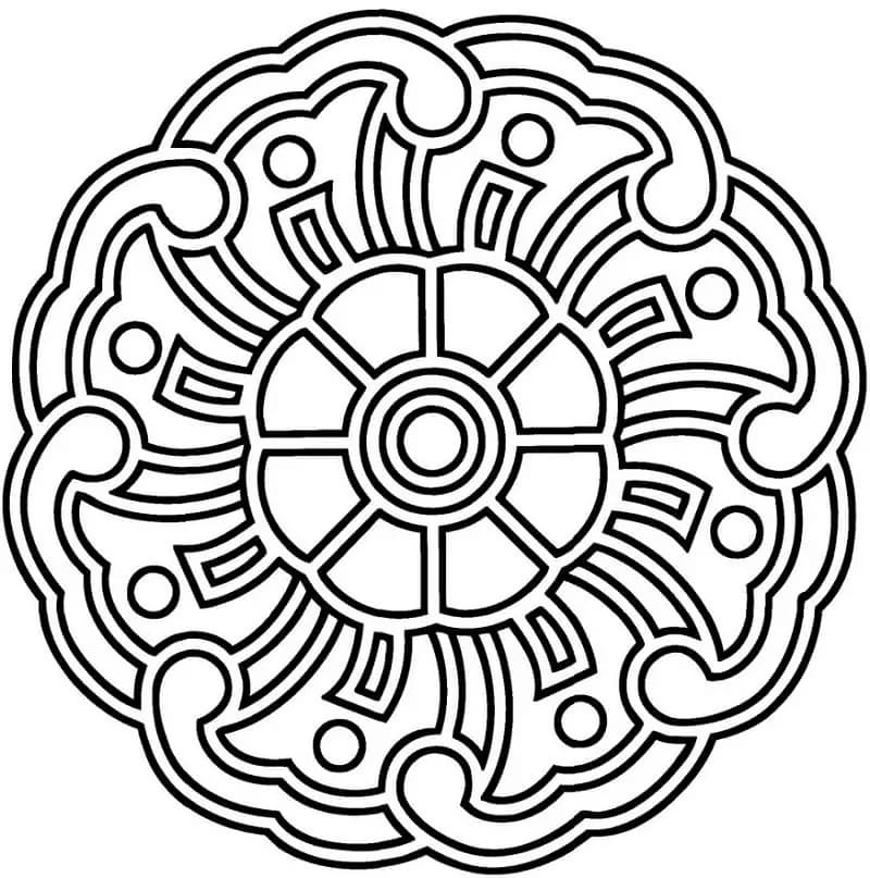 Květinová Mandala (27) omalovánka