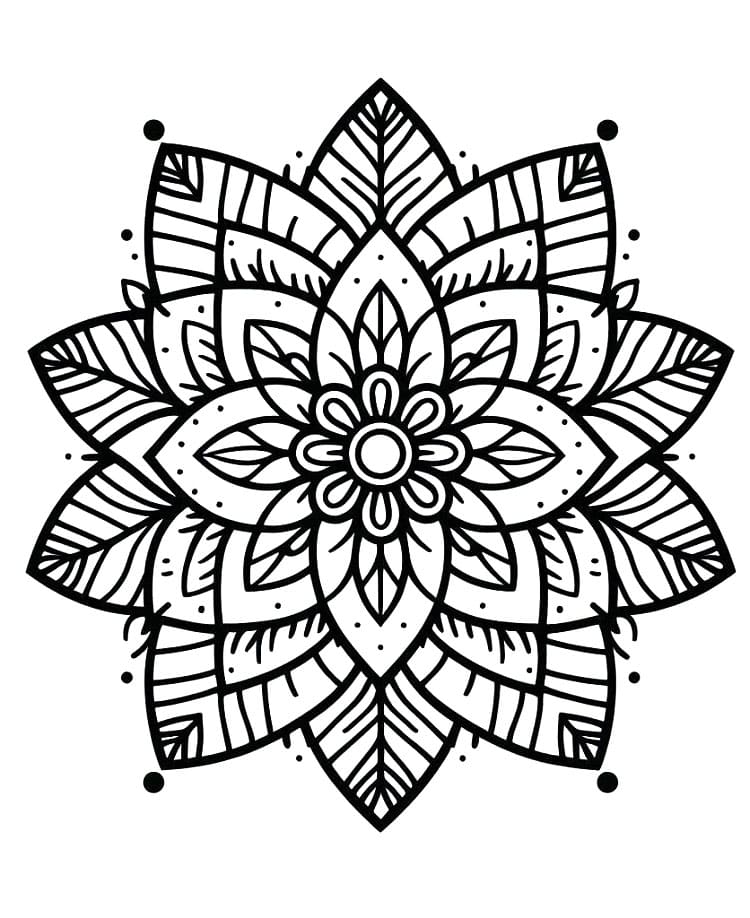 Květinová Mandala (30) omalovánka